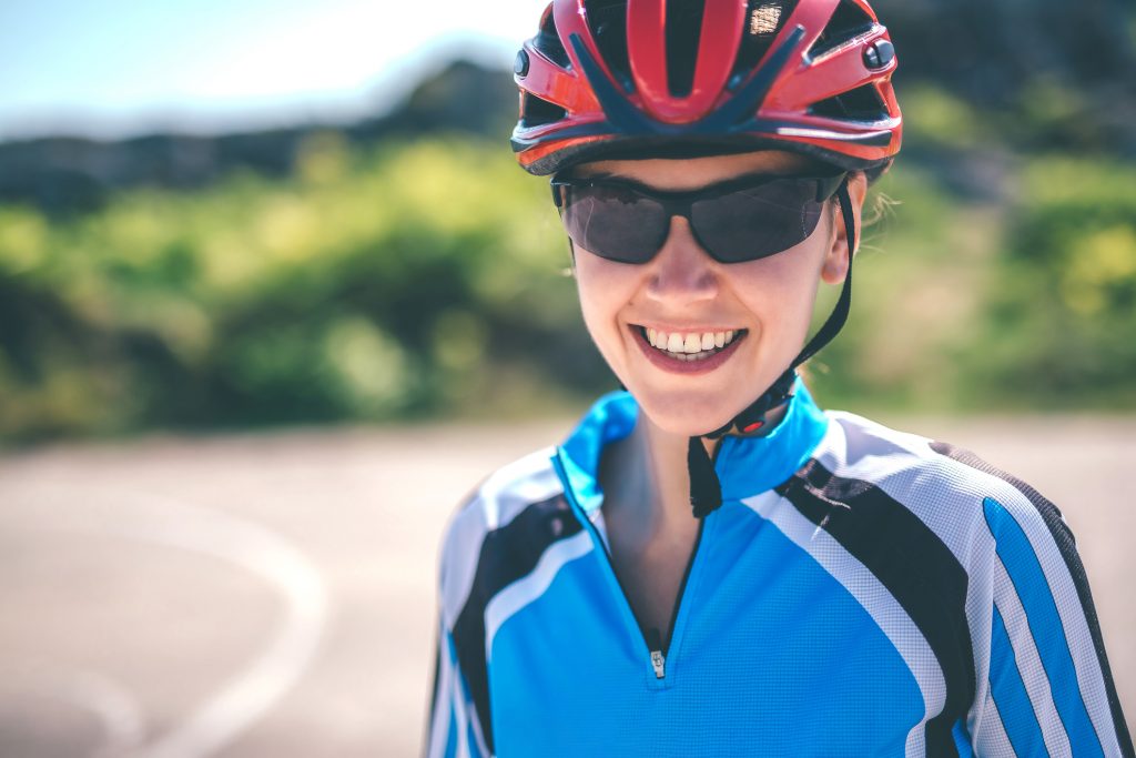 Bicycle with hot sale helmet